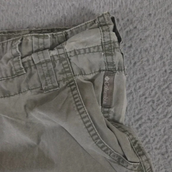 LOT OF 2 Columbia Pants Women 6 Medium Green Tan Cargo Cotton Hiking Straight - Picture 10 of 16